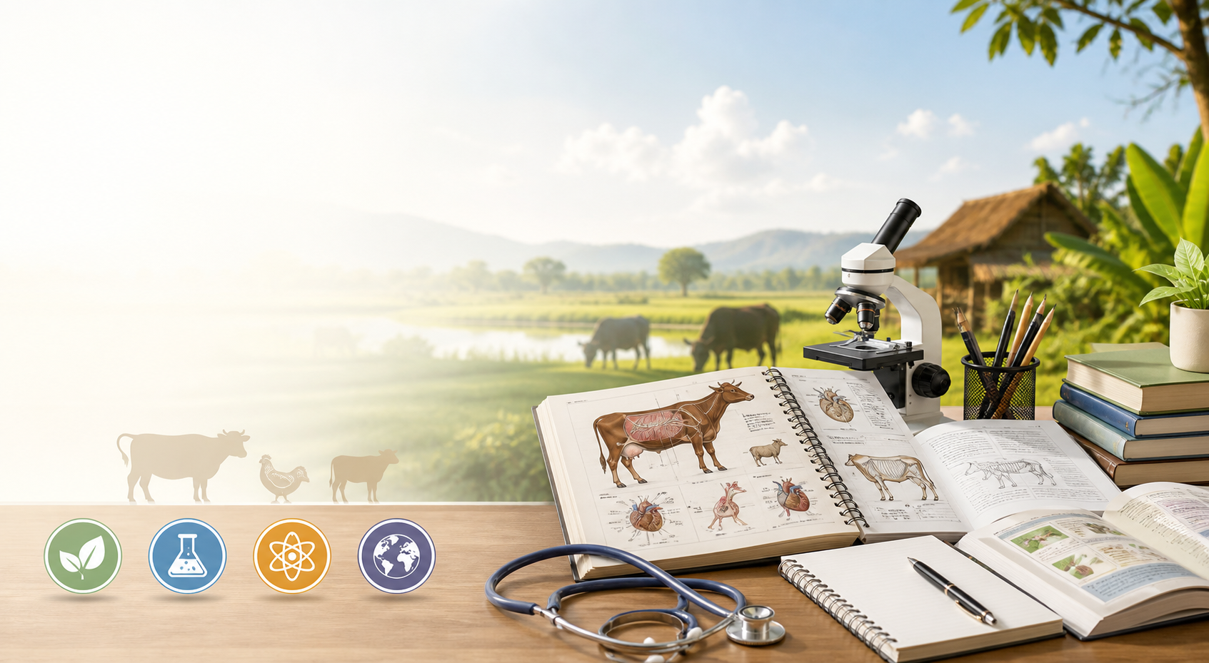 Veterinary exam preparation study desk